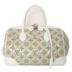 Louis Vuitton Speedy Round Monogram Bouclette Patent Lambskin Handbag Boston LV